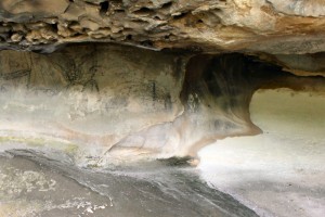 Daleys Point - caves with charcoal drawings